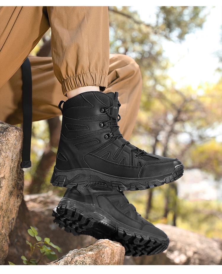 Men's Large Combat and Hiking High-Top Boots