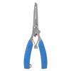 Fishing Pliers Multifunctional Stainless Steel Fishing Scissors with 2 Blades Braid Line Cutters Hook RemoverBlue