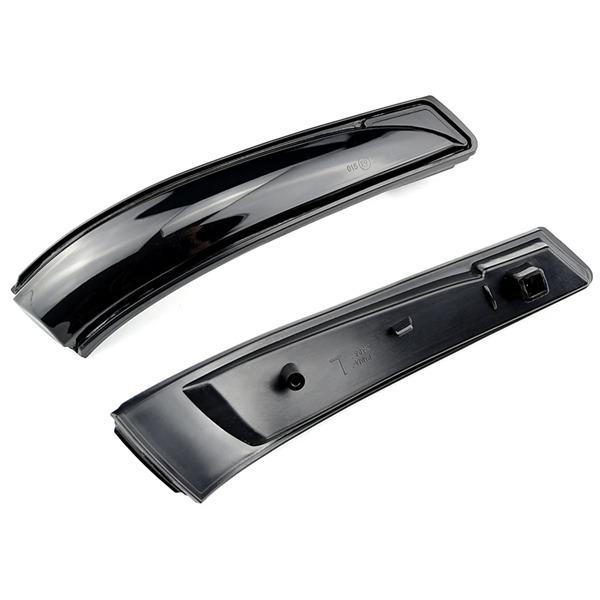1 Pair Flowing LED Turn Signal Rearview Mirrors, Black ABS, Ideal for Modern Vehicles