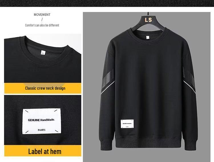 Men's Spring-Autumn Casual Sweatpants & Crew Neck Sweatshirt Set