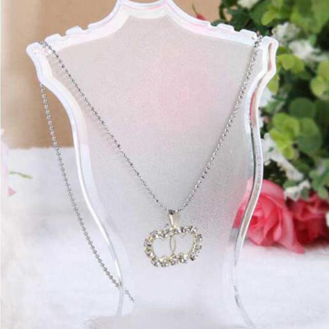 New Acrylic Mannequin Necklace Display Bust Stand Jewelry Holder Rack For Necklaces Pendant Earrings Display Stand Shelf