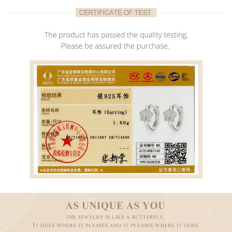 WOSTU 925 Sterling Silver Hypoallergenic Earrings Simple Geometric Triangle Cubic Zirconia Women Ear Buckles