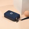 Chic Black Phone Bag with Detachable Strap, Triple Zipper Closure, Spacious Women Handbag