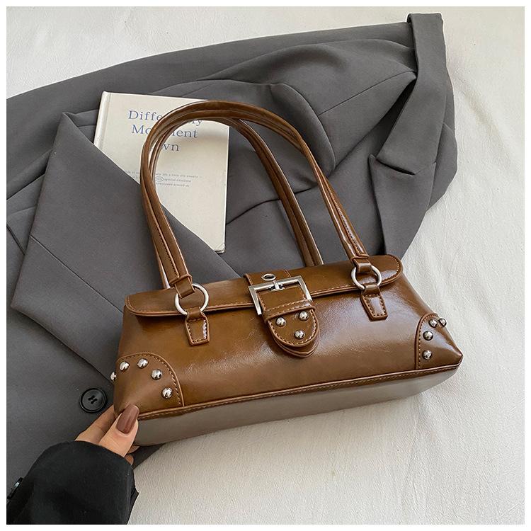 Personalized and Trendy Underarm Bag, Fashionable Shoulder Bag, Casual and High-quality Rivet Women's Bag, Tote Bag