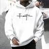 2025 Iconic Streetwear Hoodies for Men Urban Fashion Hip Hop Hooded Sweatshirt Male Trendy Casual Hoody Faith Print Pullover