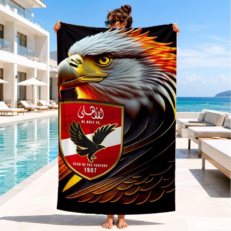 Al-ahly Fc Beach Towel, Quick-drying, Easy To Care For, Suitable for Both Fitness and Beach Vacations,Sports Essential