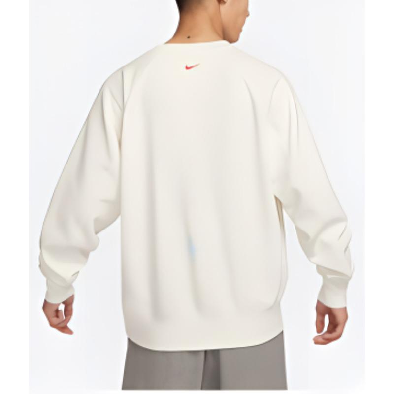Nike FW23 Year of the Dragon CNY Series Logo Fleece Sweatshirt Men Tops Sail-White FZ6374-113
