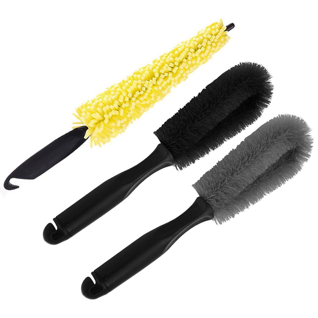 Car Wheel Brush Tire Cleaning Brush Tool Car Rim Scrubber Cleaner Duster Handle Motorcycle Truck Wheel Car Grooming Brush