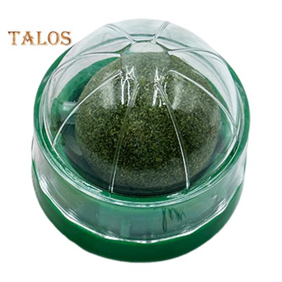 Catnip Ball 360-Degree Rotatable Self Adhesive Wall-Mounted Eco-friendly Spinning Catnip Ball Toy Pet Accessories
