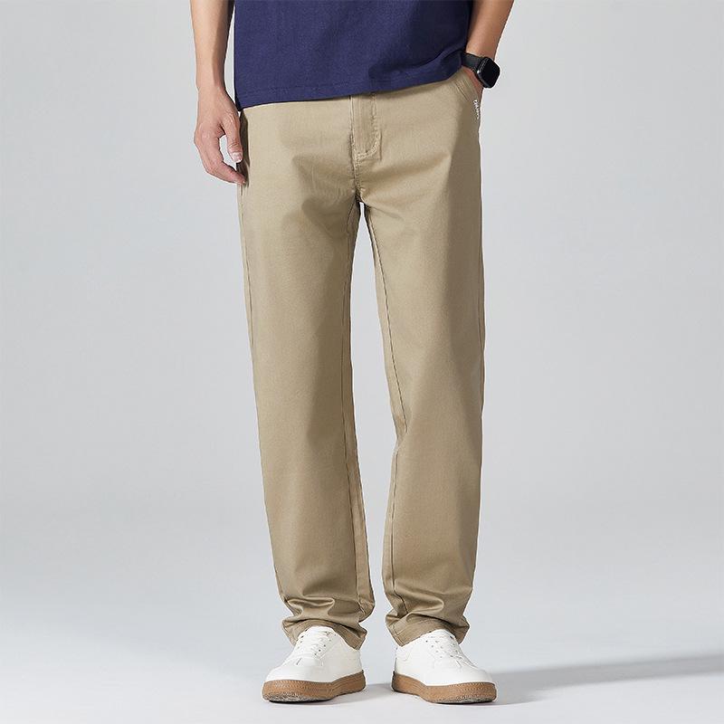 OLA Men's Anti-Wrinkle Casual Pants - Spring/Autumn, All-Match, Loose Straight-Tube, Wear-Resistant Fabric
