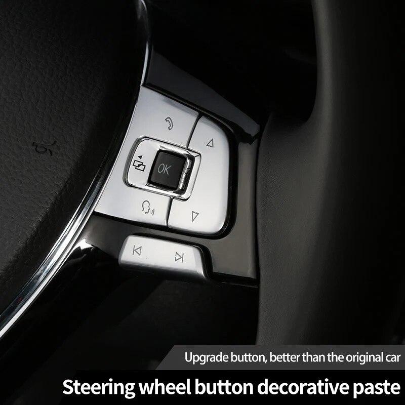 Car Steering Wheel Button Decorative Sticker For For Volkswagen Vw CC Sagitar Magotan B8l Golf 7 Sportsvan Protective Sticker