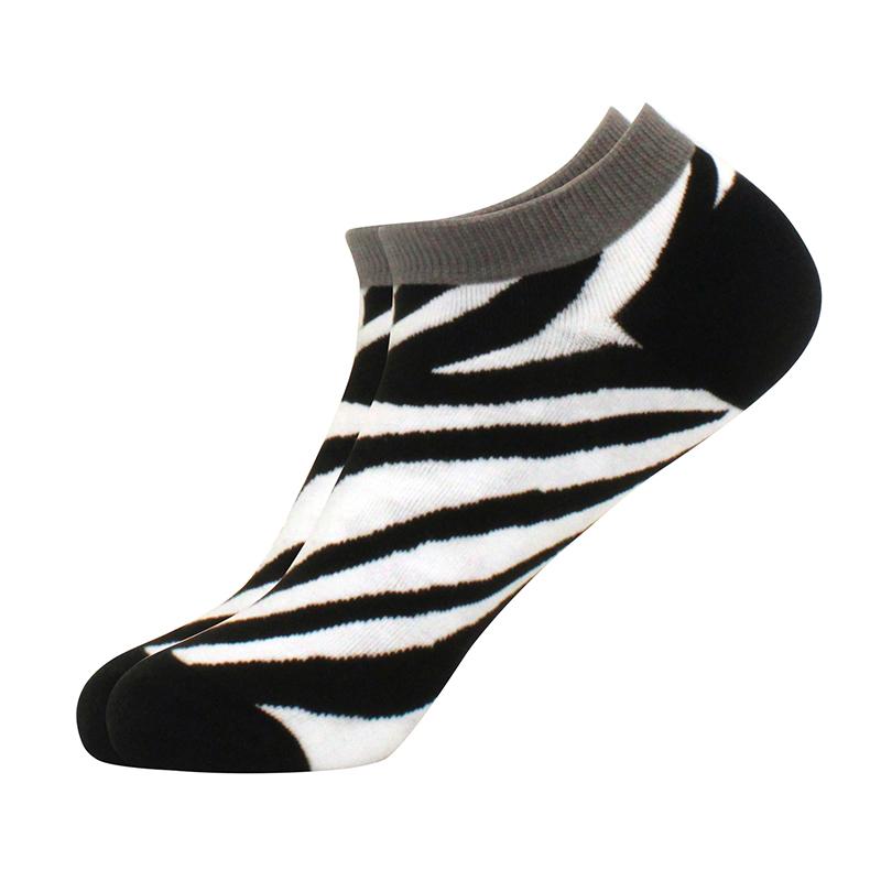 springtime Fashion Colorful Cotton Mens Socks Harajuku Stripe Art oil painting Animal Print Funny Happy Ankle Socks