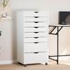 Vidaxl Armario con Ruedas Moss, Con Cajones, Blanco, Pino
