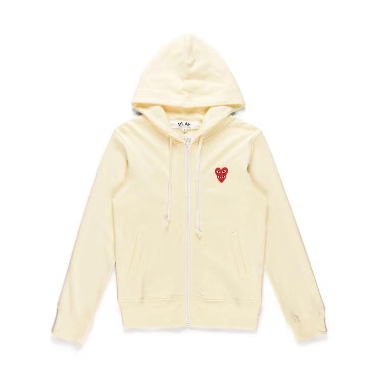 Chuan Jiu 2024 A/W Heart Hoodie: Unisex Stand Collar Zipper Pullover with Drawstring Hood