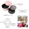 Takenaka Coco Pot, Round, Baby Pink, Top 230ml, Bottom 300ml, Baby Pink, Made in Japan, Stylish, Two-Tier Design, Leak-Resistant Gasket, Microwave and