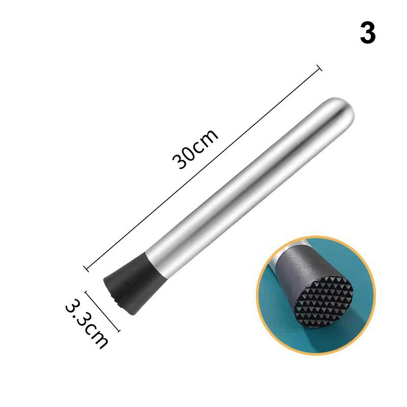 Stainless Steel Crushed Ice Hammer Multifunctional Popsicle Sticks Cocktail Swizzle Stick Fruit Lemon Muddle Bar Tools