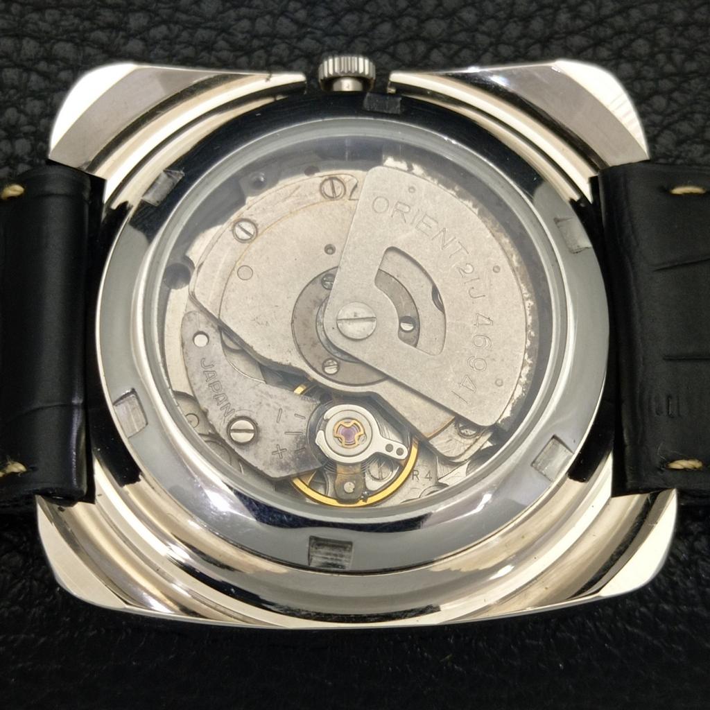 USED JAPAN VINTAGE ORIENT AUTOMATIC 46941 MENS BLUE COLOR DIAL WATCH A702233-5 R123-a702233