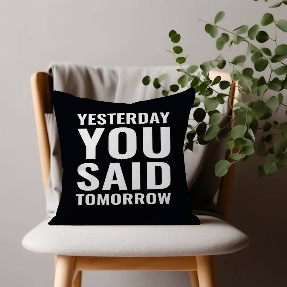 Motivational Quotes Black Minimalist Pillow Cover Sofa Cushion Cover Home Room Decoration Children Gift