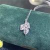 Elegant Maple Leaf Diamond Necklace for Women – Simple, Versatile Clavicle Chain