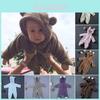 Luxuriously Soft Newborn Baby Romper Hooded Jumpsuit For Boys And Girls