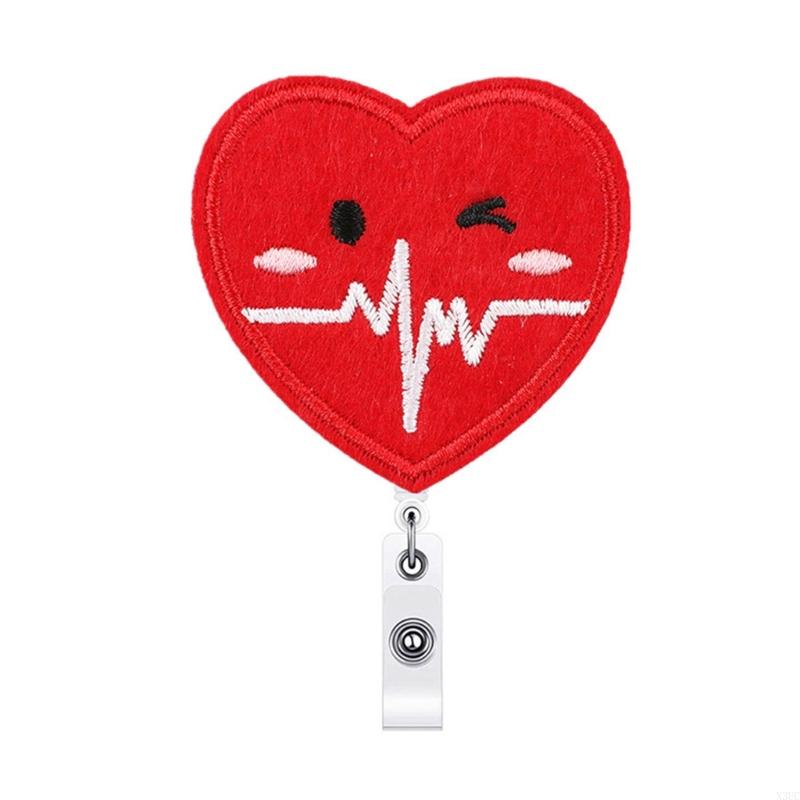 10Pcs Nurse Badges Reel With Embroidery Patching Retractables Holders for Hospital Staff and Professional X3UC