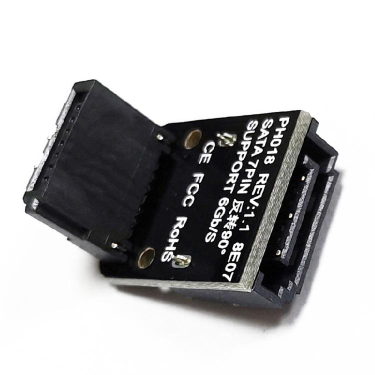 SATAs 7Pin Female to Male 90 Degree Angled Adapter for Desktop Motherboards SSDs HDD Installation