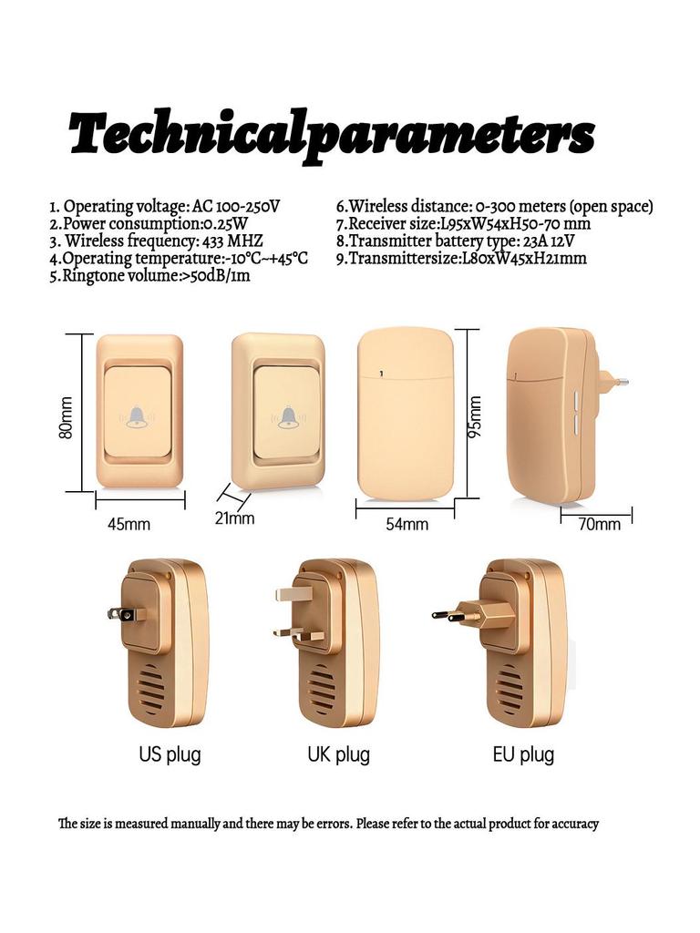 Smart Ultra-Long Range Wireless Doorbell for Home with Elderly Call Reminder