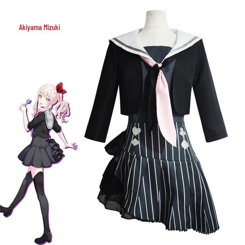 Colorful Stage: Hatsune Miku Cosplay Costume - Mizuki Lolita Full Set