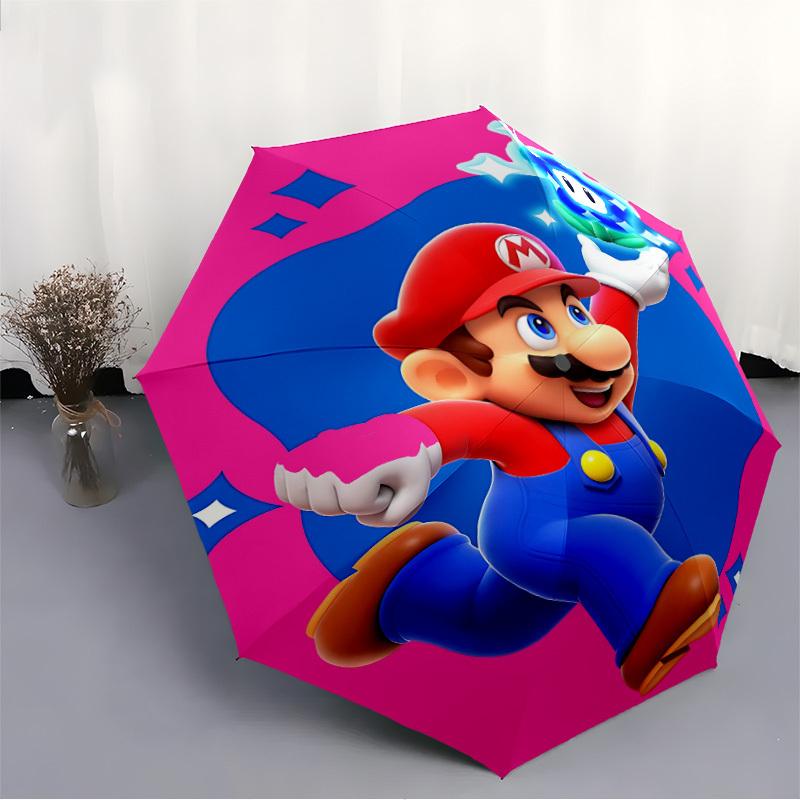 1pc Mario Odyssey Automatic Folding Cute Umbrella - Lightweight, Retractable Design with 8-Rib Durability, Perfect for Outdoor10