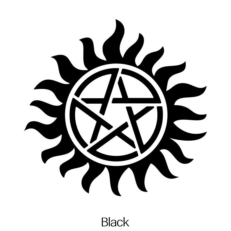 Pentagram Creative Car Stickers Supernatural Reflective Vinyl Decals