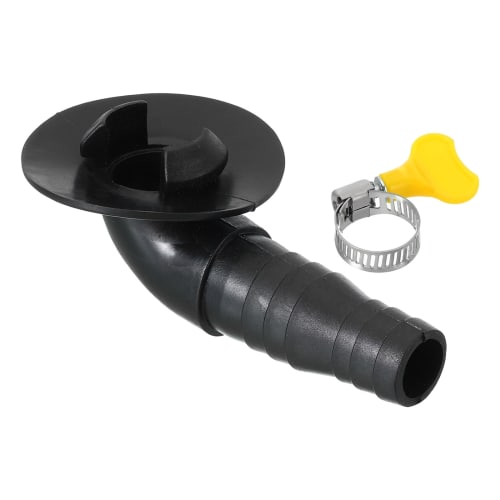 

PATIKIL 20mm Air Conditioner Drain Hose Connector for Mini Split Window AC Unit Faucets, Universal Drain Connector with Clamp Hoop, White Style 8, 1 P