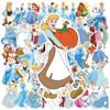 10/30/50PCS  Cinderella Anime Princess Cartoon Sticker DIY Laptop Luggage Skateboard Graffiti Decals Fun for Kid Toy