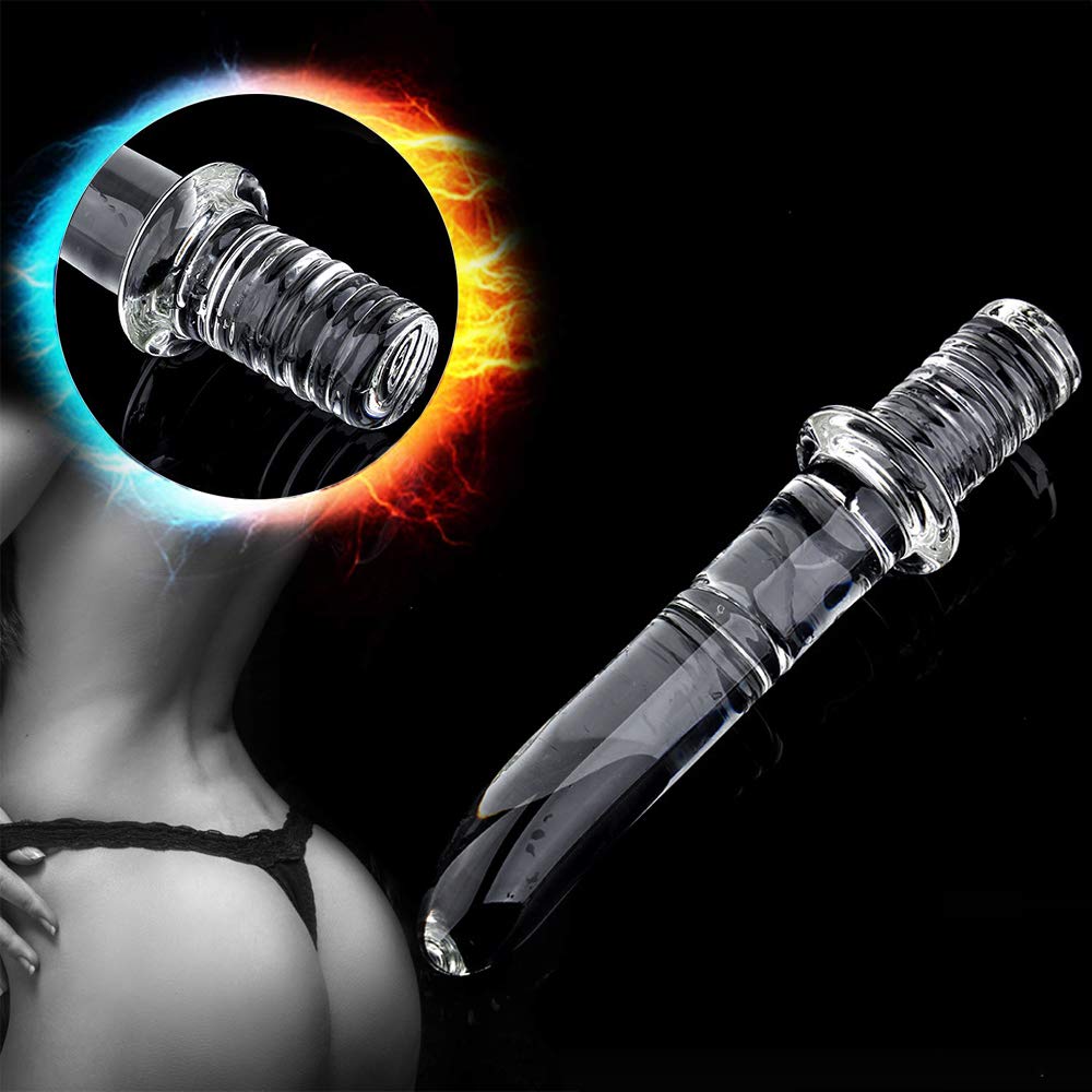 Anal Plug Glass Dildo Anal Plug Anal Plug Glass Dildo Thick Transparent Glass Material Anal Stopper Anal Dildo Smooth Heat Resistant Handle Unisex
