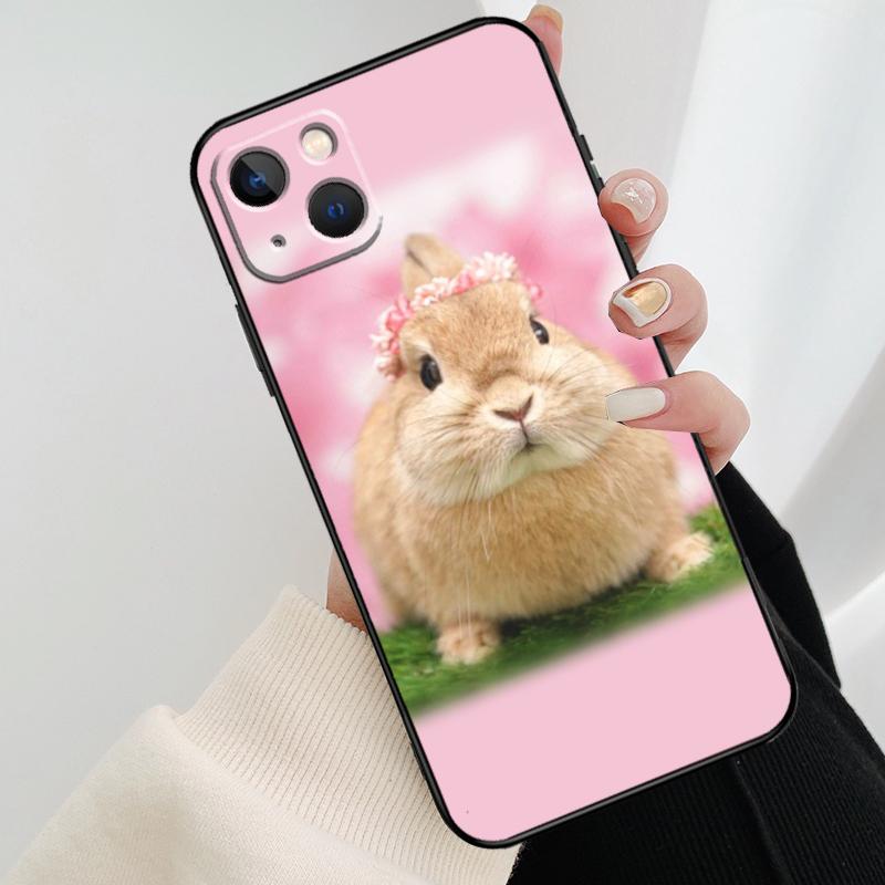 Baby Rabbits Bunny Phone Case For iPhone 17 Pro Max 14 13 12 11 15 16 Pro Max mini 16 15 Plus 16e 17 Air Cover