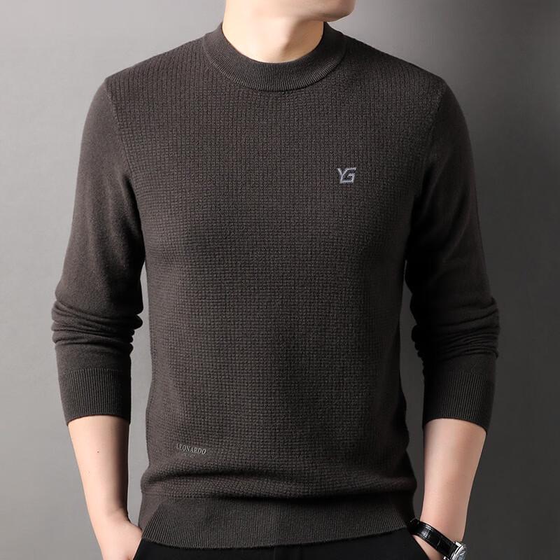 Hengyuanxiang Men s Round Neck 100% Merino Wool Sweater M