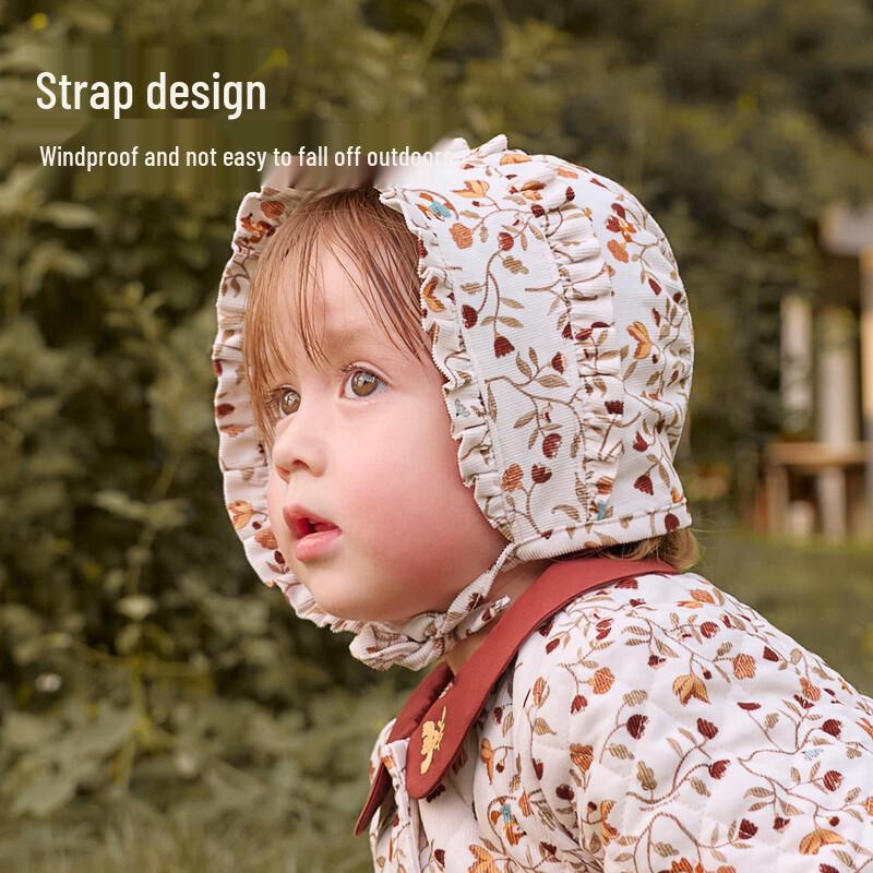 Baby Girls' Floral Corduroy Ear Protection Hat
