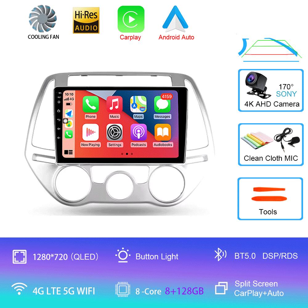 Car Radio Android 14 Carplay Auto Multimedia Player For Hyundai I20 2010 2012 2013 2014 DSP Autoradio GPS Stereo 2din Head Unit