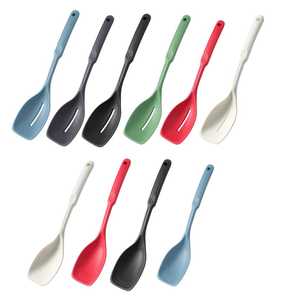 Color Heat Resistant Leak Spoon Spatulas Non-Stick Silicone Spatulas Scrapers Kitchen Utensils Tools for Cooking Baking