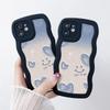 Mobile Phone Cases for iPhone 11 13 XR 15 Pro Max 12 14 Pro Max Case iPhone 16 7 Plus 8 Plus XS Max Big Wave Solid Color Cartoon Anti-drop Waterproof