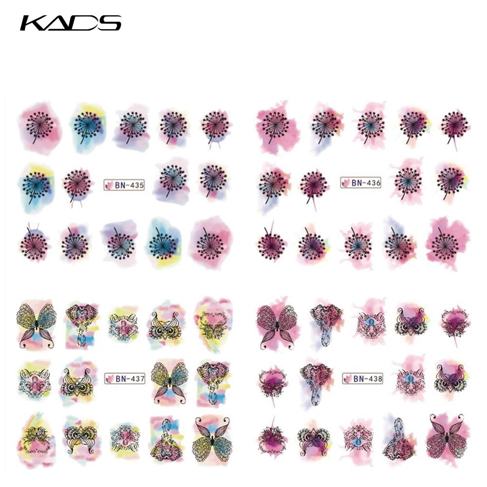 kads 1 conjunto de adesivos de arte de unha, decalque de água, adesivo de unha, decoração de unhas de manicure faça você mesmo