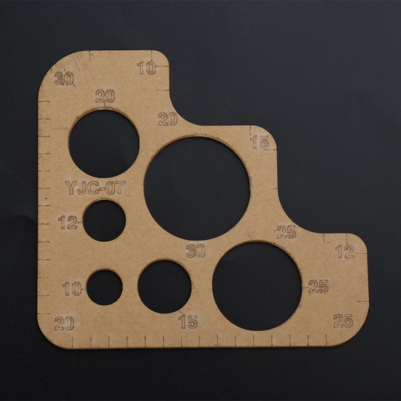 Clear Acrylic Circle Template, Stitching Corner Templates Leather Positioning Tool Round Corner Stitching Ruler Stencil