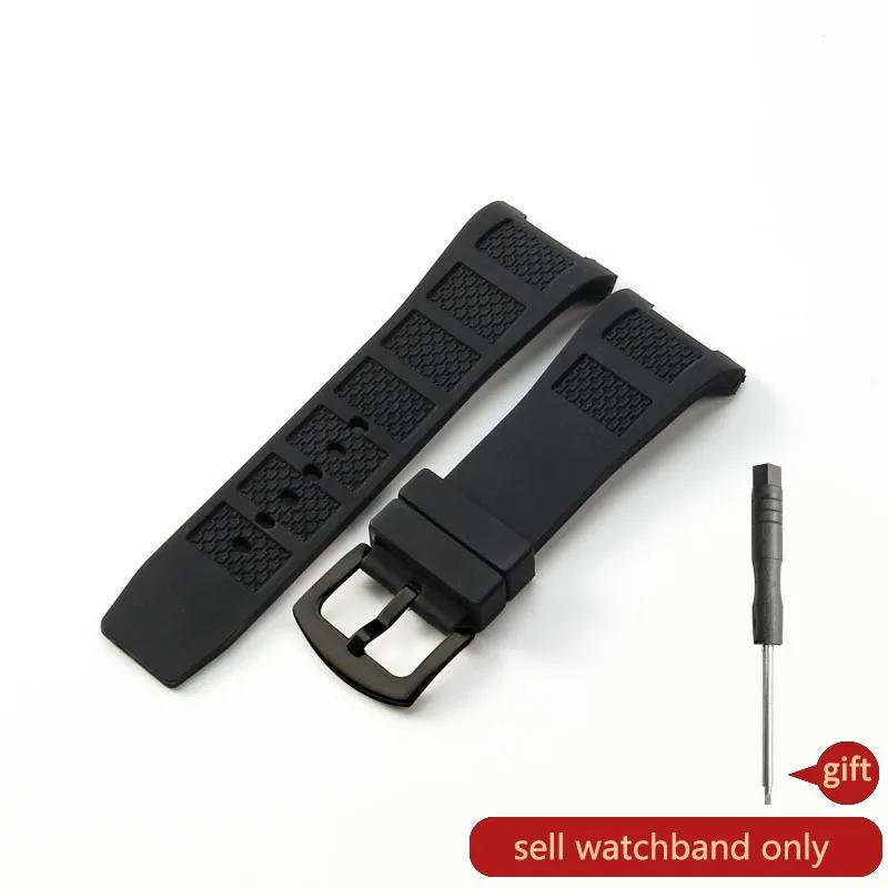 Für IWC 30mm Konkave Schnittstelle Silikon Zubehör Ingenieur 322503 323601 Spezielle Kerbe Gummi Anti-Allergisch Ersatz Uhrenarmband