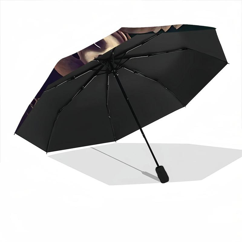 1pc Sloth Floral Automatic Open/Close Umbrella, Portable Folding Umbrella for Travel, Themed Events005
