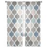 Indigo Grey Morocco Tulle Curtains Living Room Kitchen Chiffon Curtain Bedroom Balcony Sheer Curtain Fashion Home Decor