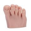 Weißes Silikon Nagelkunst Trainingsfuß Dunkle Haut Halber Fuß Mannequin Für Nagelkunst Training