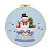 Handmade Christmas Embroidery Kit Snowman Tree Reindeer DIY Embroidery Kit Home Decor Suitable Beginners Cross Stitch Set