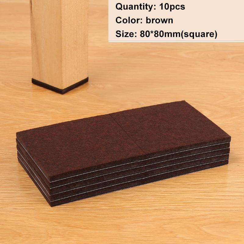 Felt Pads Furniture Feet Protector 5mm Square Table Chair Leg Stickers Cover Mats Wood Floor Protectors Bottom Anti-Slip Pads