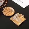 Yousheng Decorative Bow Resin Jewelry Tray Matte Gold Ring Dish Trinket Holder Vintage Style Storage Organizer for Rings Earrings Necklaces Hairpins
