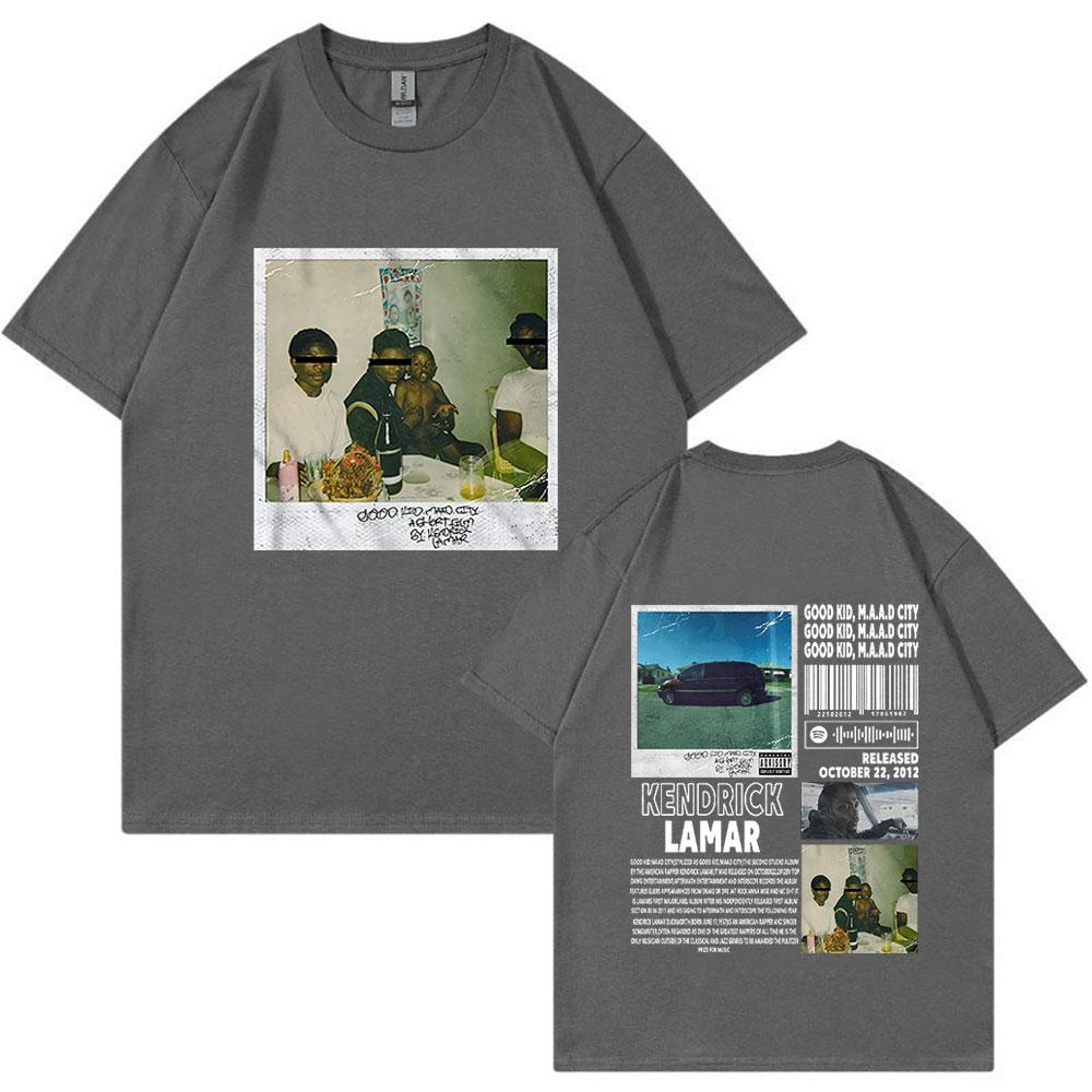 Rapper Kendrick Lamar Good Kid T Shirt Men Women Clothes Hip Hop Music Album Graphic T-shirt Fashion Vintage Oversized Tee Shirt