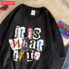 Fashion Cotton WomenS TShirts It Is What Funny Letter Printing Tops Oversize ONeck Soft Short Sleeve Summer Female Clothes